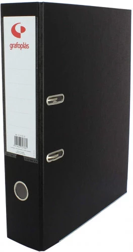 ARCHIVADOR PALANCA 45 COLOR NEGRO FOLIO LOMO ESTRECHO 290X350X55 GRAFOPLAS 17279310