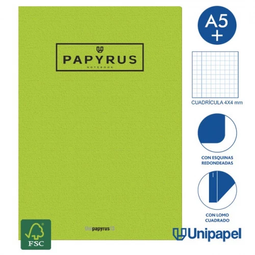 LIBRETA GRAPADA GOFRADA A5+ 48 HOJAS 90GR. 4X4 COLORES SURTIDOS PAPYRUS 88430599