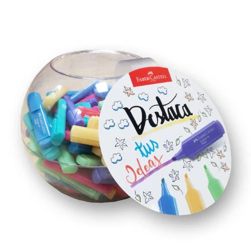 EXPOSITOR BOMBONERA 100+10 MARCADORES TEXTLINER SURTIDOS PASTEL FABER CASTELL 254611