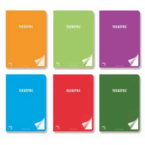 LIBRETA FLEXIPAC TAPA PLASTICO 90 GRS. A-4 (210X297MM.) 48 HOJAS PAUTADO 3,5 CON MARGEN SURTIDO PACSA 20059