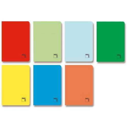 LIBRETA GOFRADA TAPA CARTULINA 70 GRS. A-5+ 48 HOJAS CUADRICULA 4X4 CON MARGEN SURTIDO PACSA 20070