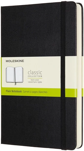 LIBRETA CLASICA MAYOR GROSOR NEGRA L (13X21CM) LISA TAPA DURA MOLESKINE QP062EXP